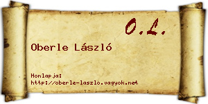 Oberle László névjegykártya