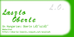 laszlo oberle business card